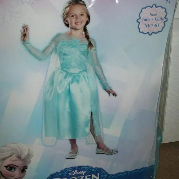 Disguise | Costumes | Disney Frozen Winter Princess Dress Snow Blue Costume  Childs Size Med 78 New | Poshmark